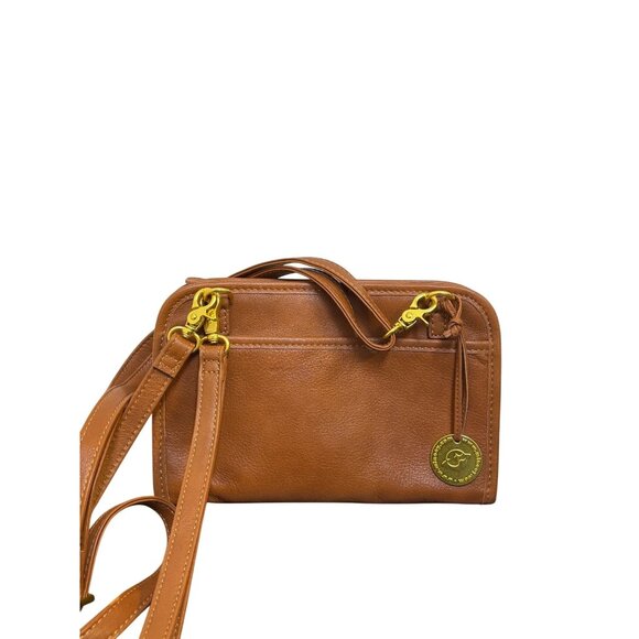 Minooy Uzania Brown Leather Crossbody Bag - Picture 1 of 13
